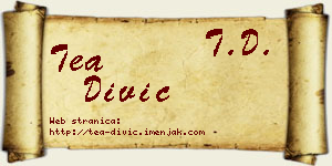 Tea Divić vizit kartica